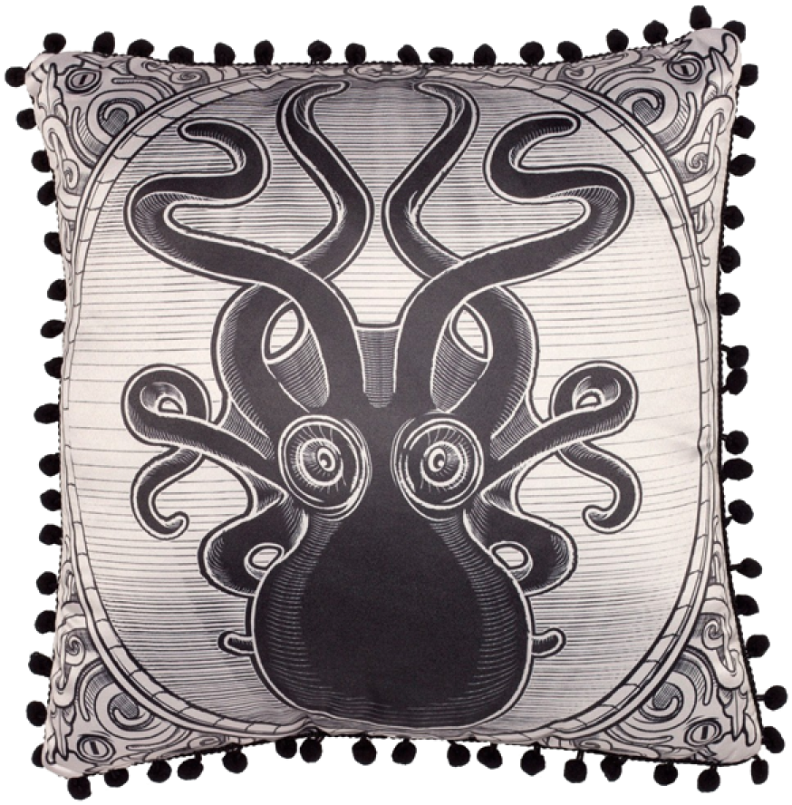 Kraken Up Pillow - Sourpuss Kraken Up Shower Curtain (900x1350), Png Download