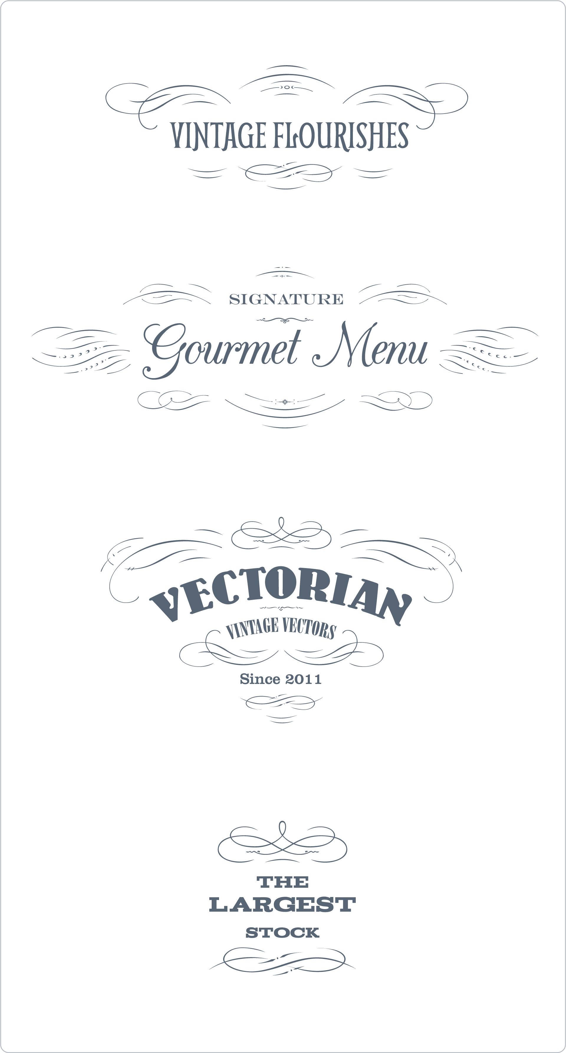 Preview All The Vector Ornaments Included, Traced By - Paper (1920x3570), Png Download