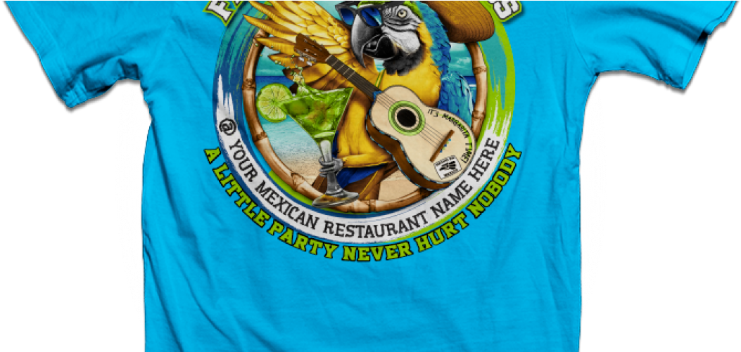 Mr 004 Fiesta Time Party Parrot Mexican Restaurant - Life Gives You Limes T Shirt (1100x500), Png Download