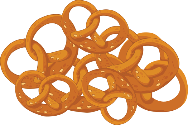 Pictures - Pretzels Clipart (639x427), Png Download