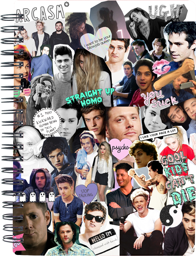 Libretas Forradas Con Collage (1000x1000), Png Download