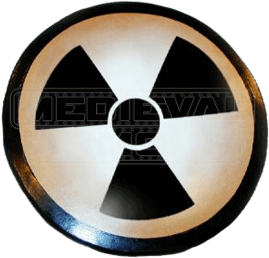 Wooden Radioactive Shield - Abuzer Fm (550x550), Png Download