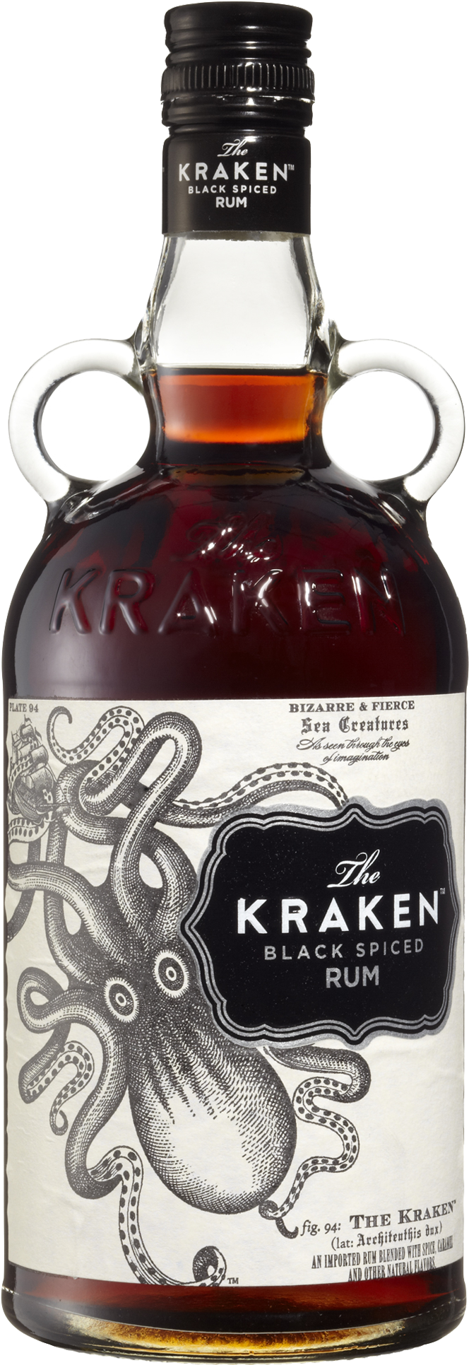 The Kraken Spiced Rum 700ml - Kraken Rum Bottle Design (1600x2000), Png Download