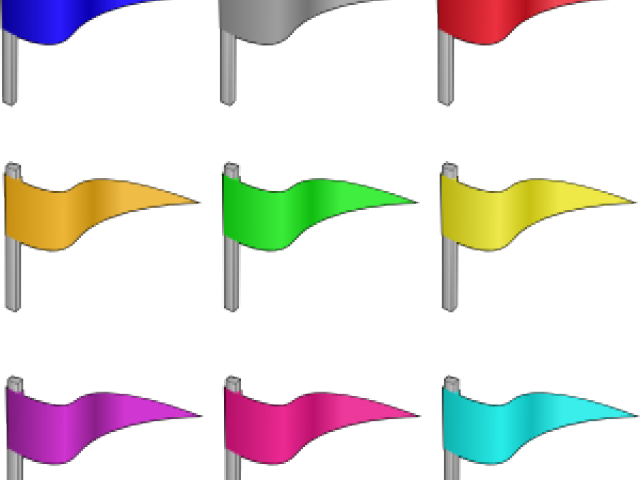 Colored Flags (640x480), Png Download