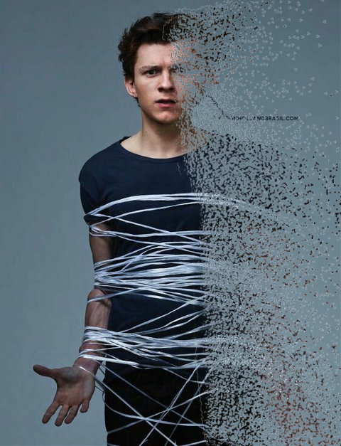 Tom Holland Photoshoot Spiderman (480x627), Png Download