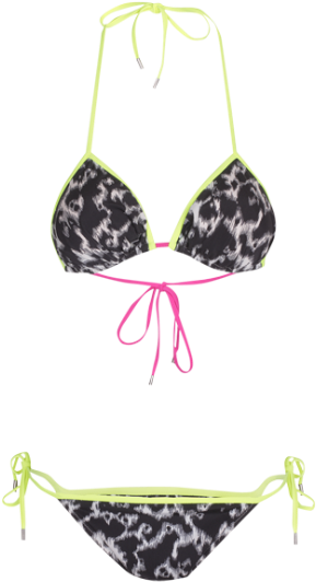 Leopard Triangle Bikini - Lingerie Top (430x550), Png Download