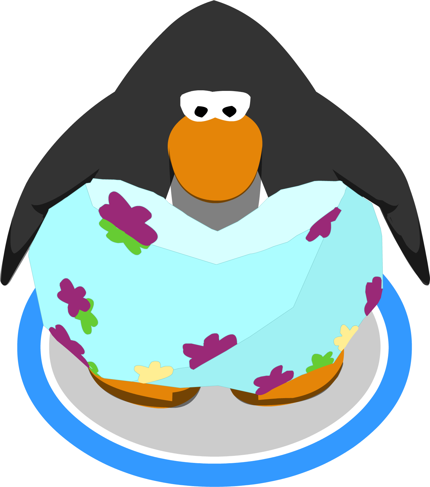 Water Lily Dress In-game - Club Penguin Rewritten Unreleased (1482x1677), Png Download