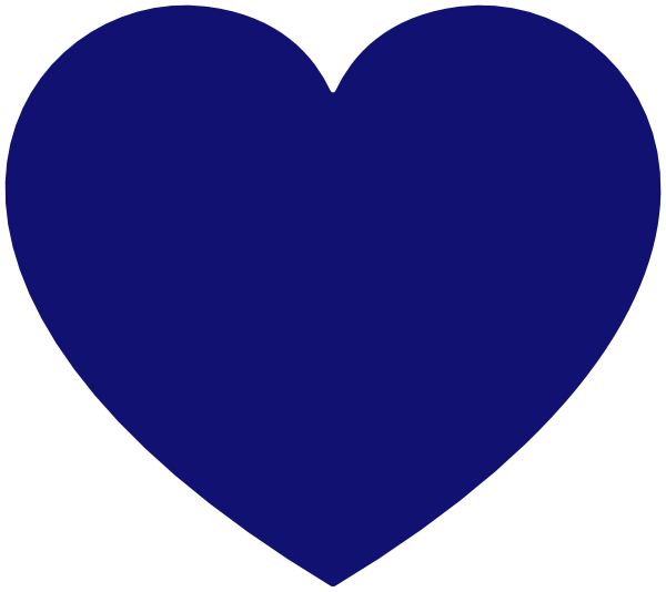 Blue Heart (600x534), Png Download