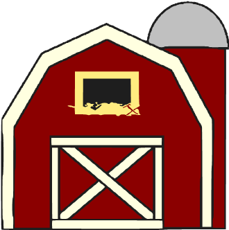 Watercolor Country Clipart, Scarecrow, Bunny, Goose - Free Barn Clipart (352x354), Png Download