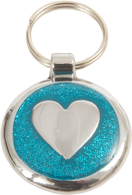 Luxury Designer Dog Tag Glitter Azure Blue Heart Shimmer - Pet Tag (775x775), Png Download