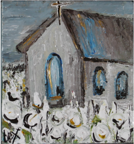 "little Church In A Cotton Field" Around Back At Rocky's - Floral Design (555x600), Png Download
