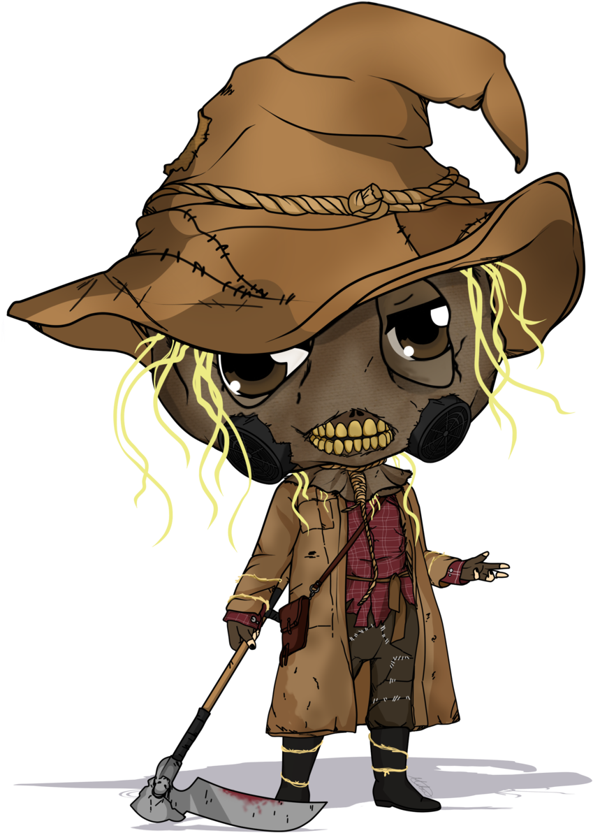 Chibi Scarecrow By Mibu - Batman Scarecrow Chibi Transparent (1024x1368), Png Download