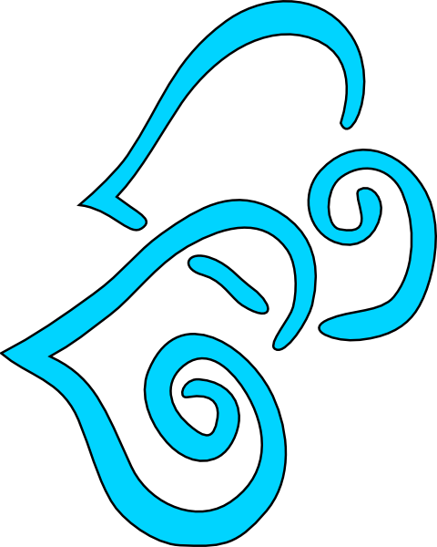 How To Set Use Bright Blue Hearts Clipart (480x600), Png Download