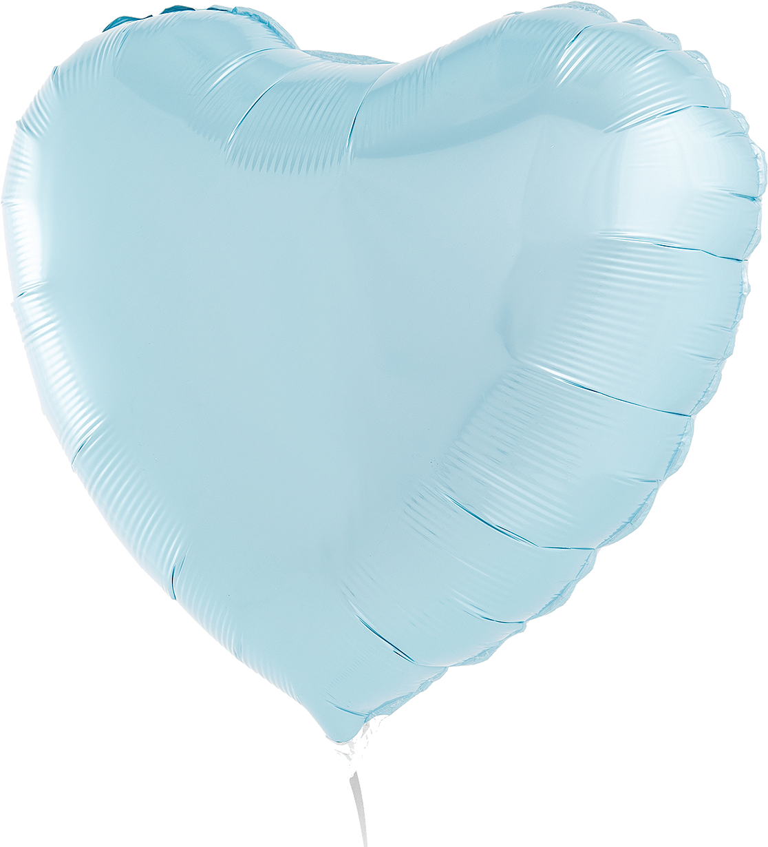 Pale Blue Heart Foil Heart - Blue Heart Foil (1400x1400), Png Download