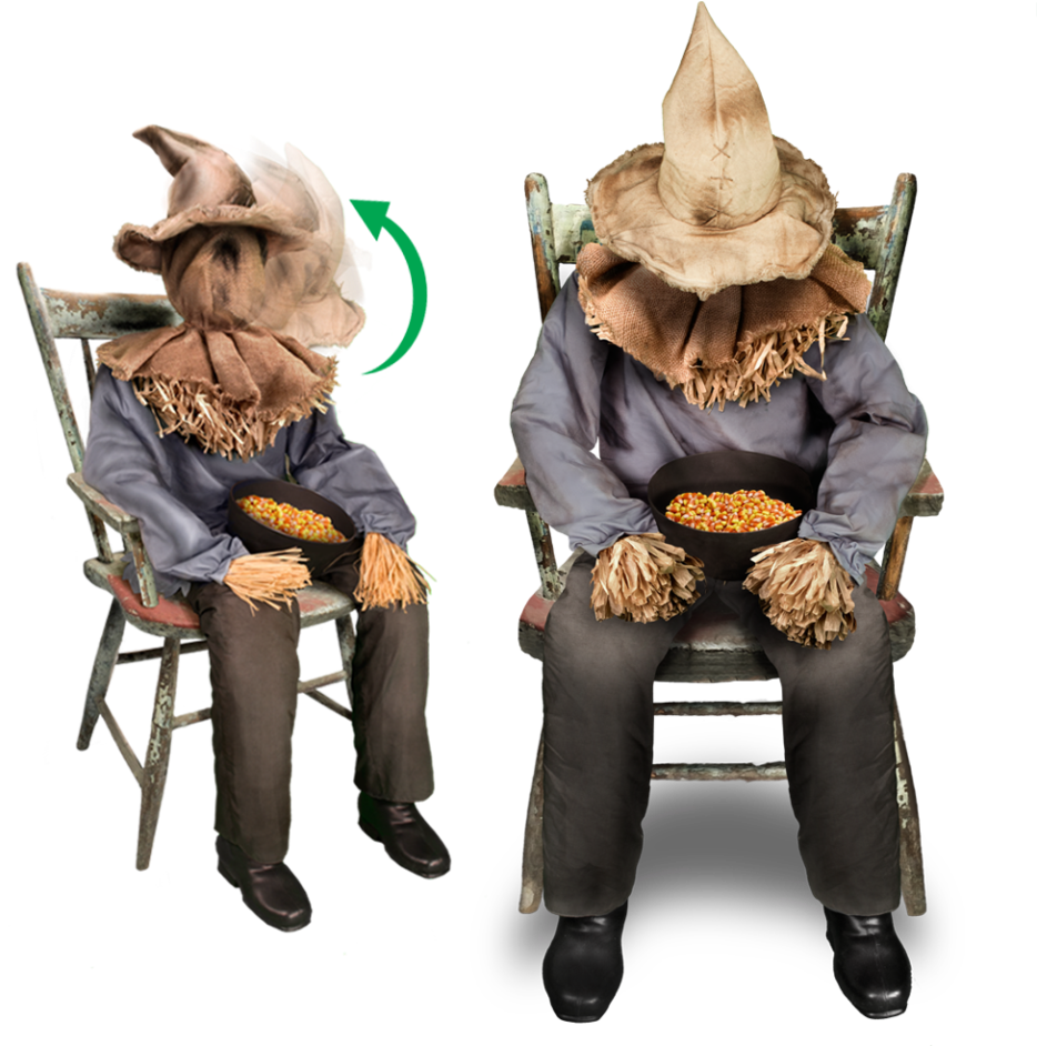 Halloween Splendi Halloween Scarecrow Prop Tekky Toys - Spirit Halloween Sitting Scarecrow (958x958), Png Download
