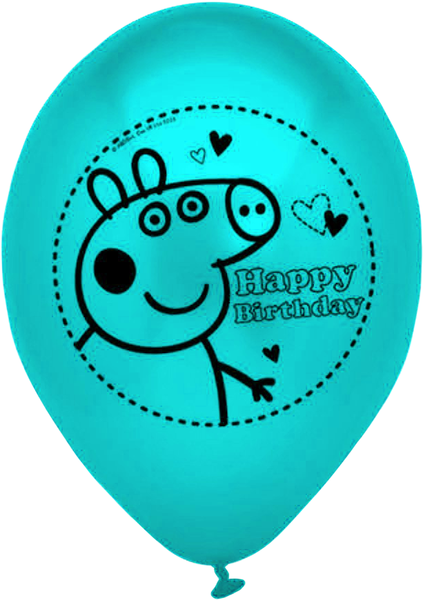Peppa Pig Latex Balloons (pk 10) (1000x1000), Png Download
