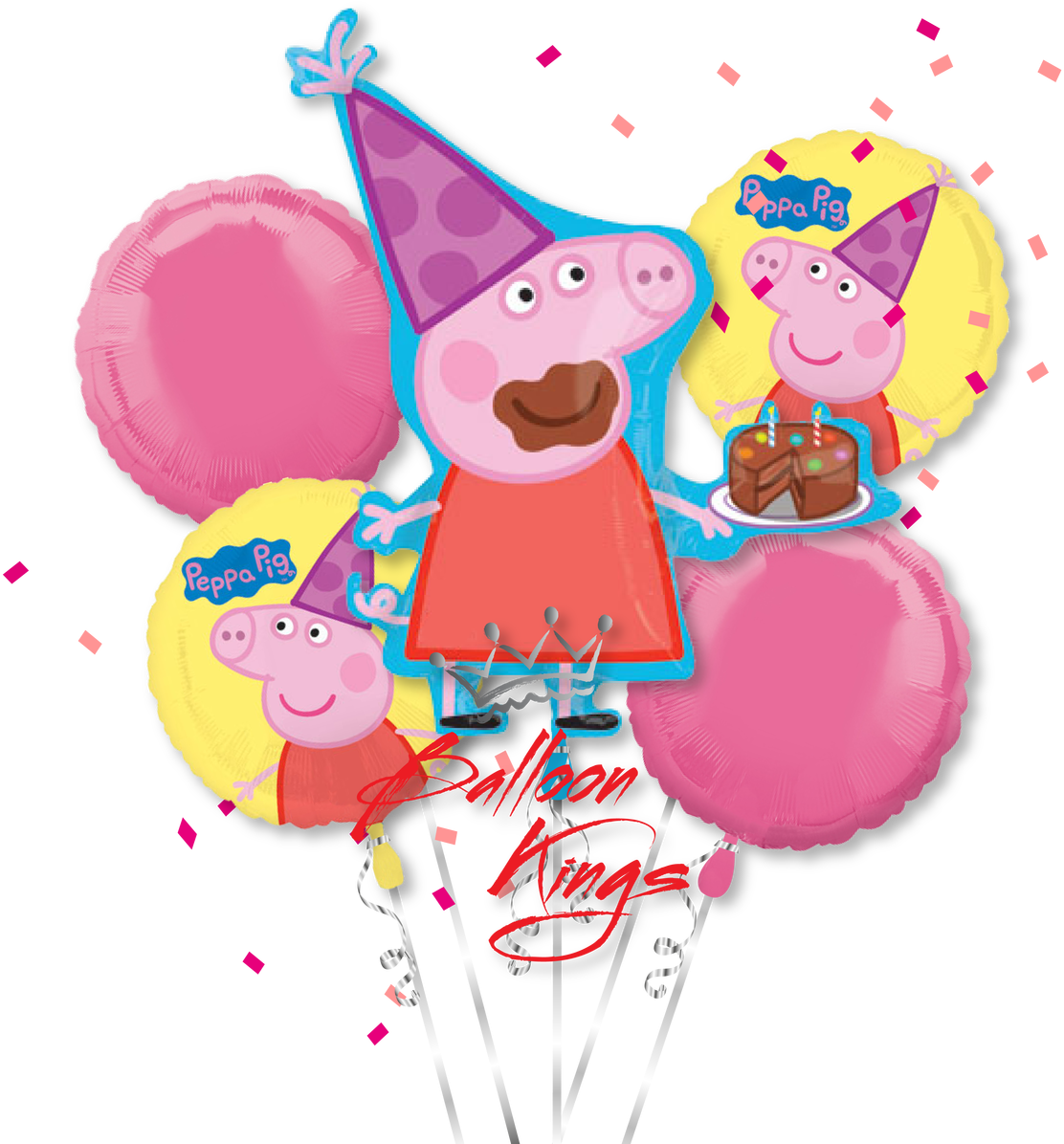Peppa Pig Bouquet - Peppa Pig Birthday Party Supplies Supershape Foil Balloon (1280x1280), Png Download