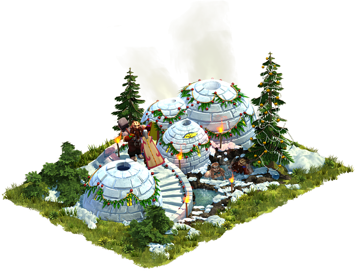 Igloo Festival - Christmas Tree (717x548), Png Download