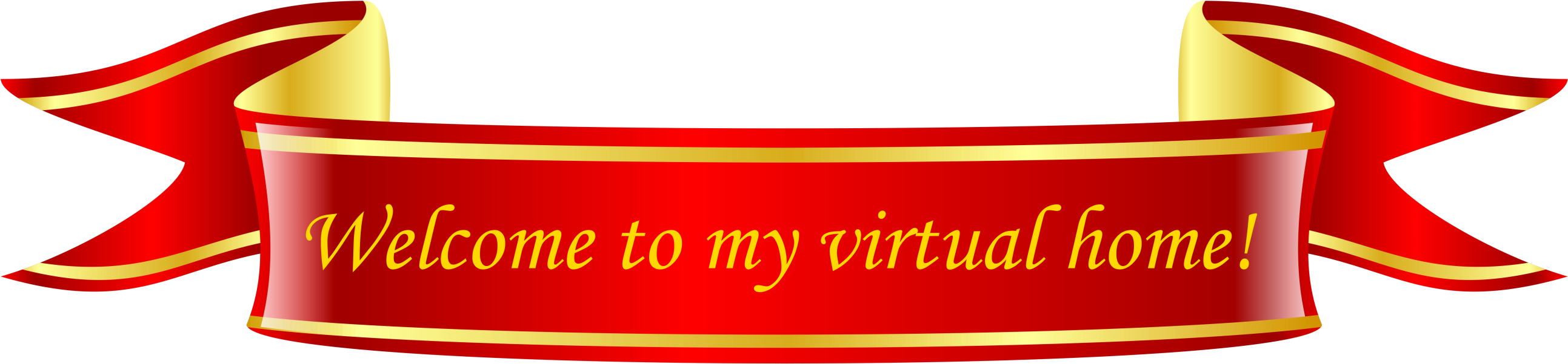 Ribbon - Curved Banner Scroll Design (3328x1280), Png Download