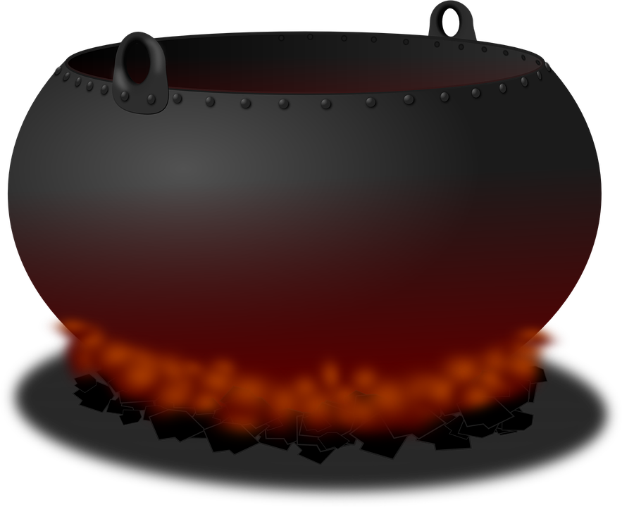 Cauldron Of Boiling Water (800x677), Png Download