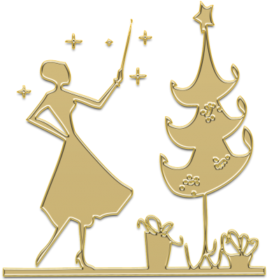 New Year's Eve,christmas,christmas Tree,golden,gold - Christmas Day (500x500), Png Download