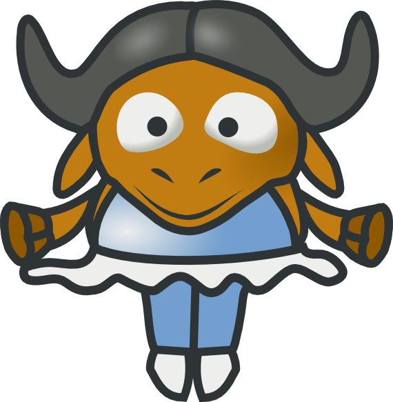 Tonyk Baby Gnu Ballerina Svg Clip Arts 570 X 583 Px (570x583), Png Download