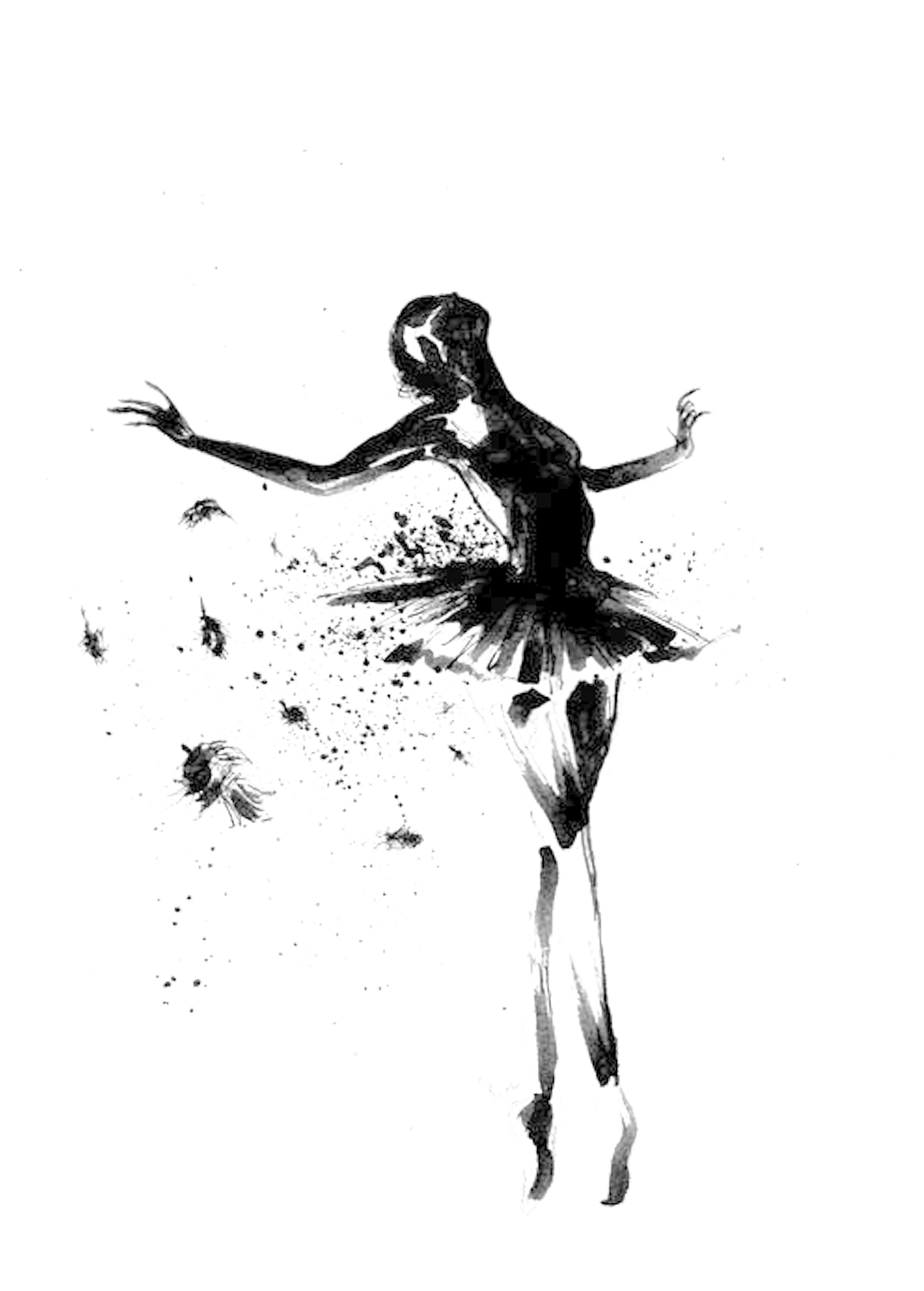 Svg Stock Collection Of Free Dancer Pointe Download - Ballet Dibujo (1890x2661), Png Download