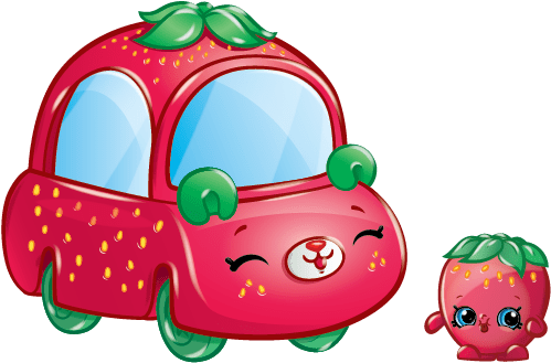 Ccs1 Strawberry Speedy Seeds - Shopkins Cutie Cars Strawberry Speedy Seeds (576x495), Png Download