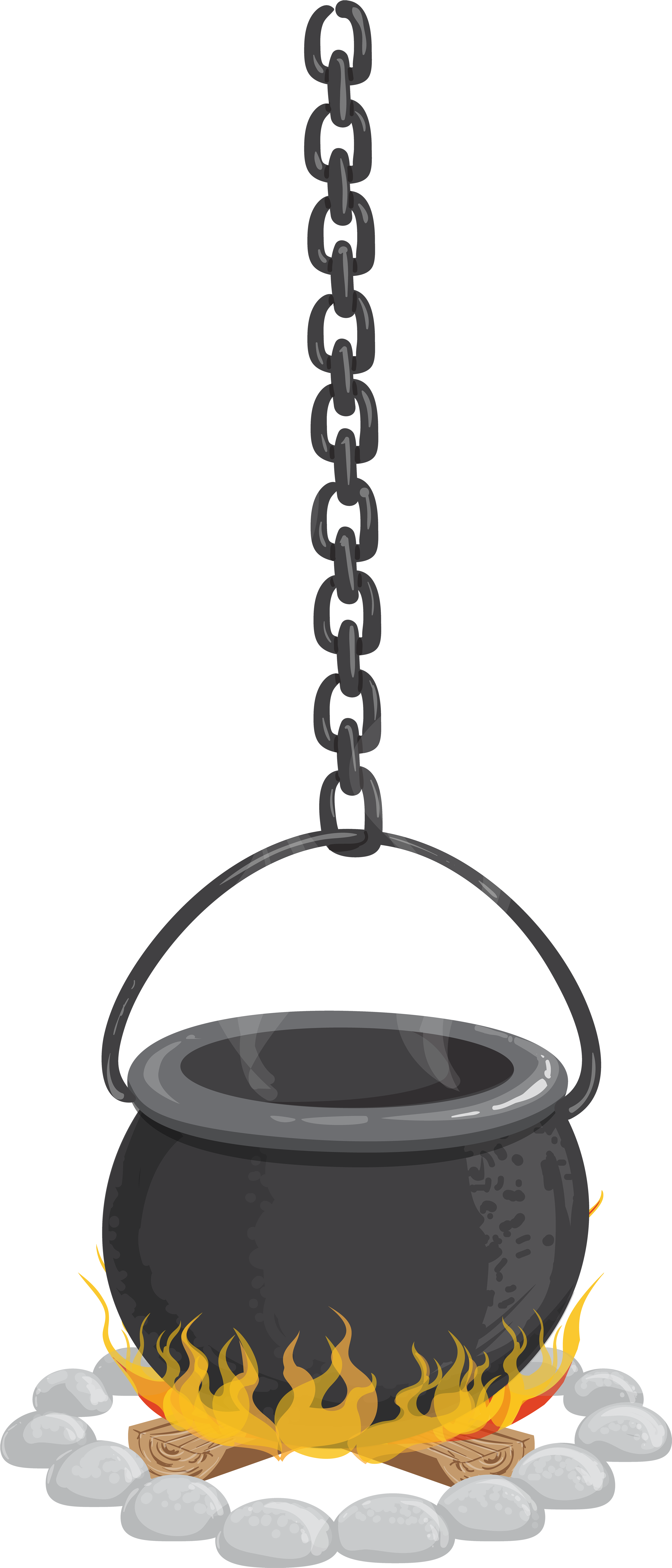 Hanging Cauldron Clipart (3426x8000), Png Download