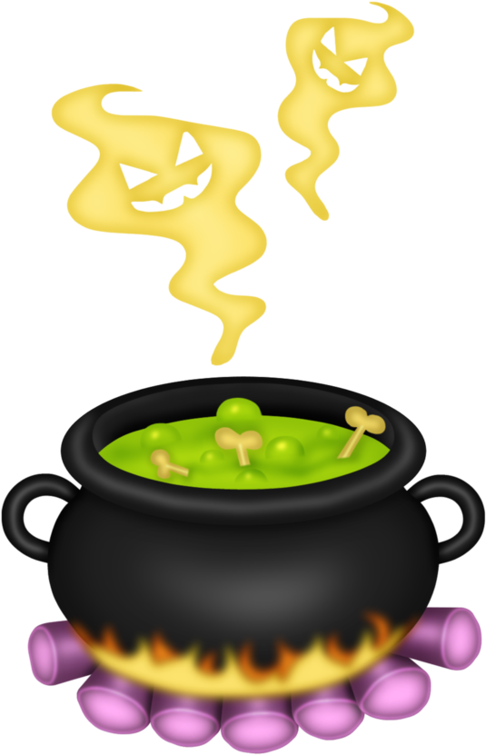 Caldron Clipart Halloween Food - Witch Potions Clipart (540x900), Png Download