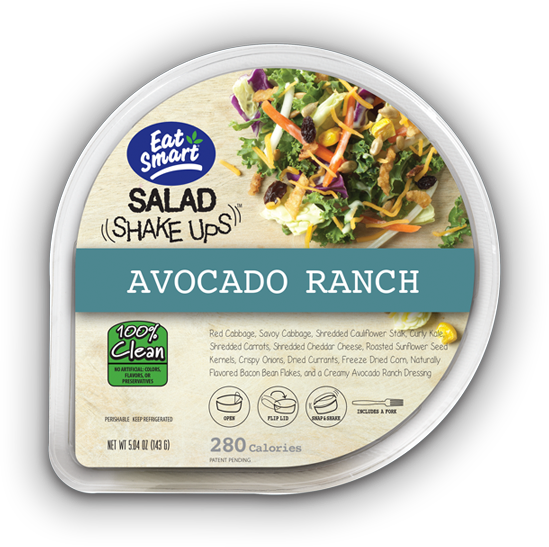 Avacado Ranch - Eat Smart Salad Shake Ups (549x547), Png Download