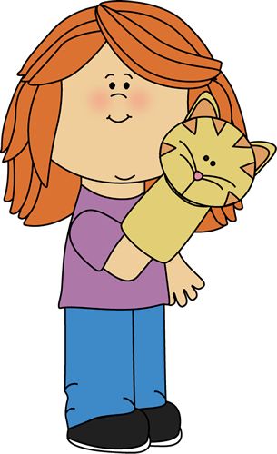 Girl Playing With A Puppet - Dramatic Play Clip Art (305x500), Png Download