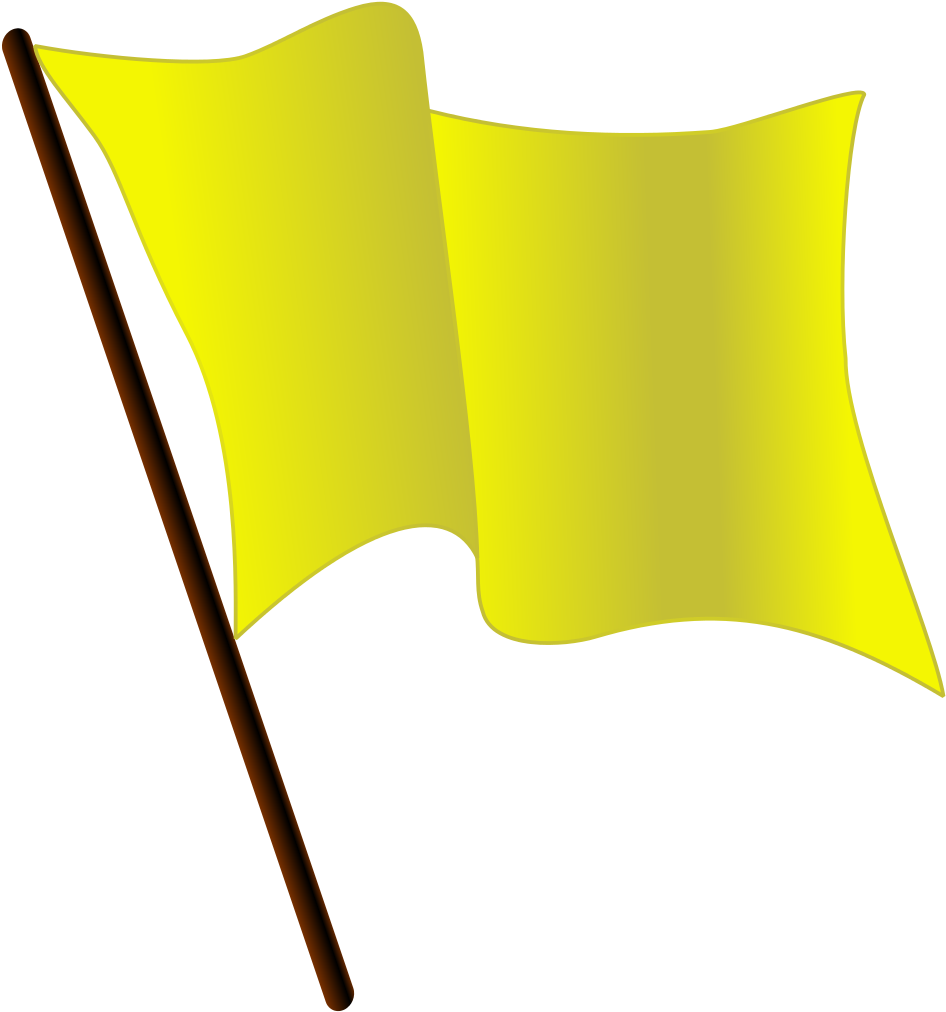 Yellow Flag Waving (445x479), Png Download