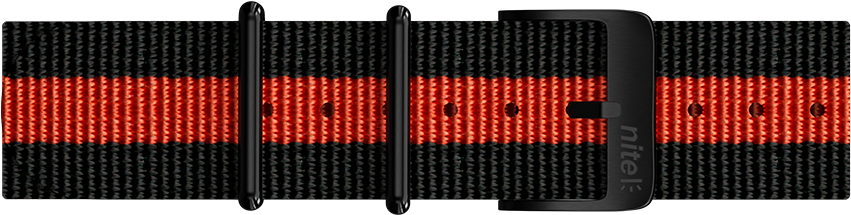 22mm Webbing Strap Black With Red Stripe & Black Buckle - Cinghia Per Borse (30 Mm) Nero (1000x400), Png Download