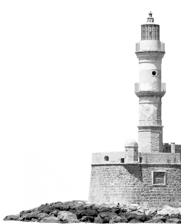 Chania - Venetian Lighthouse (364x450), Png Download