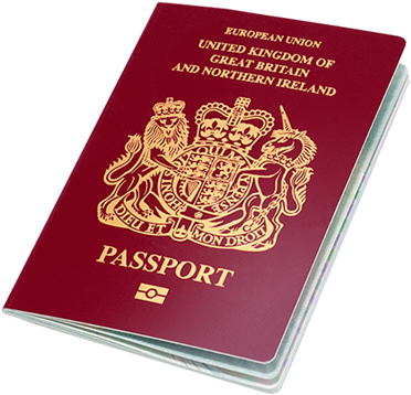 Passport-uk - Uk Passport With Map (389x380), Png Download