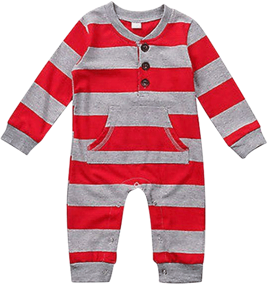 Petite Bello Romper 0-6 Months Red Striped Romper - Clothing (600x600), Png Download