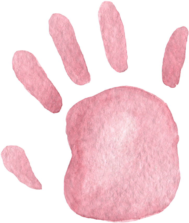 Brown Red Handprint Transparent Decorative - Portable Network Graphics (1024x1085), Png Download