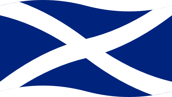 Scotland Flag Clipart Waving - St Andrews Flag Clip Art (600x340), Png Download