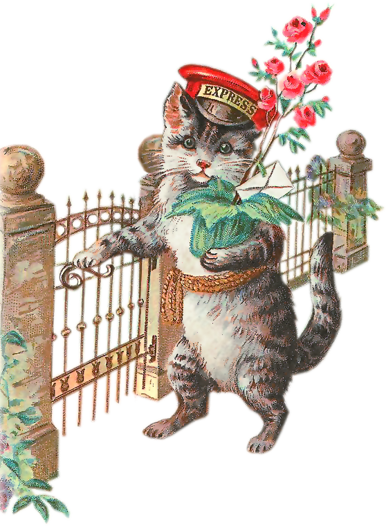 Explore These Ideas And More - Victorian Delivery Cat Tile Coaster (558x760), Png Download