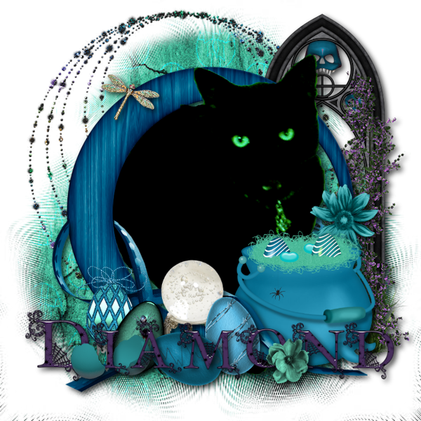Hot Crossed Diamond - Black Cat (600x600), Png Download