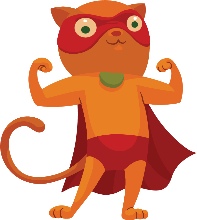 Clipart - Cat Superhero Clip Art (807x900), Png Download