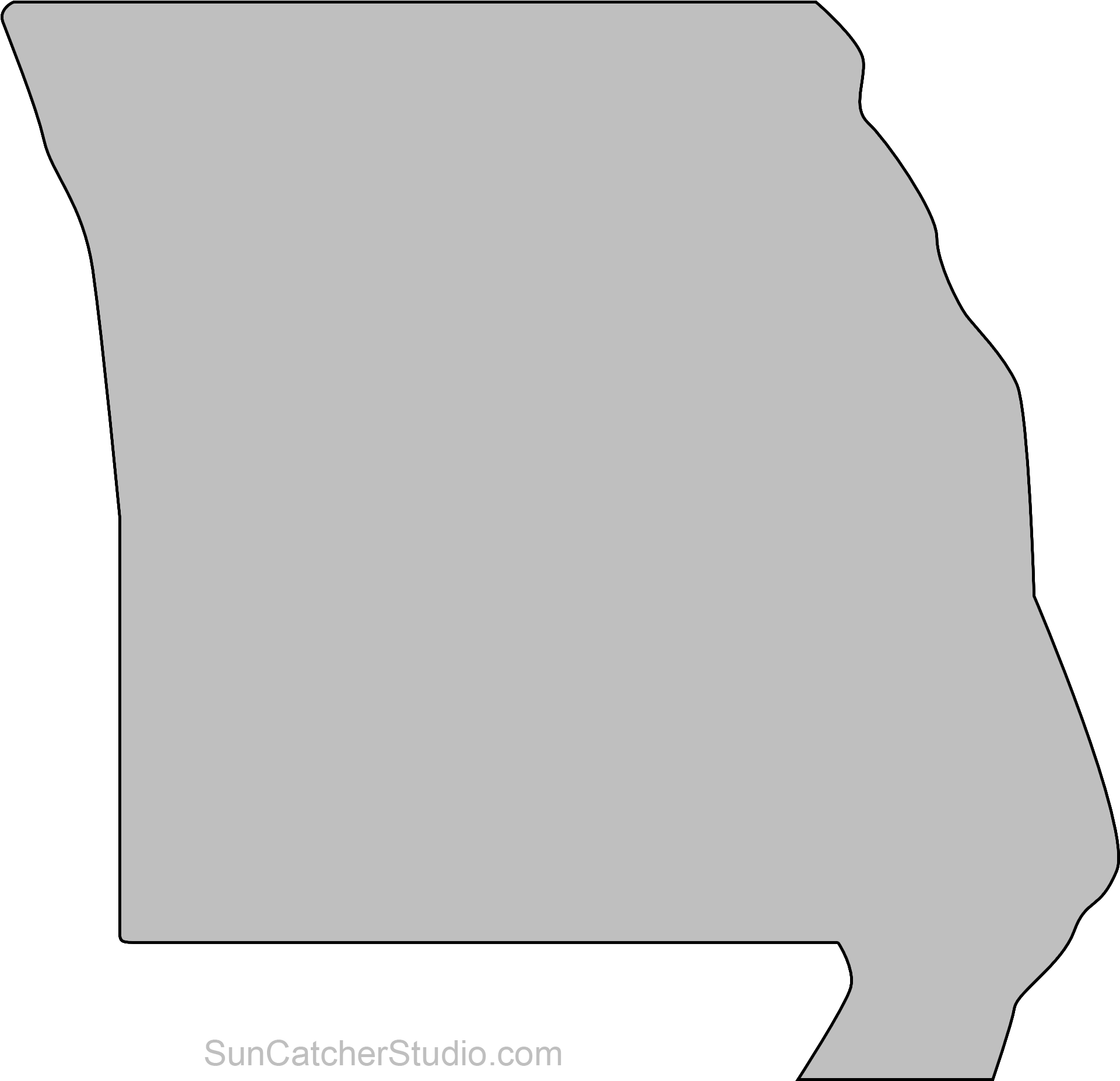 Missouri Outline Pattern 1,930×1,930 Pixels - Clip Art (1930x1930), Png Download
