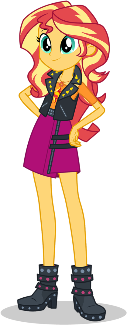 Sunset Shimmer - Mlp Eg Better Together (730x1095), Png Download