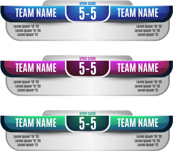 Download Scoreboard Elements Design For Football And Soccer Football Full Size Png Image Pngkit