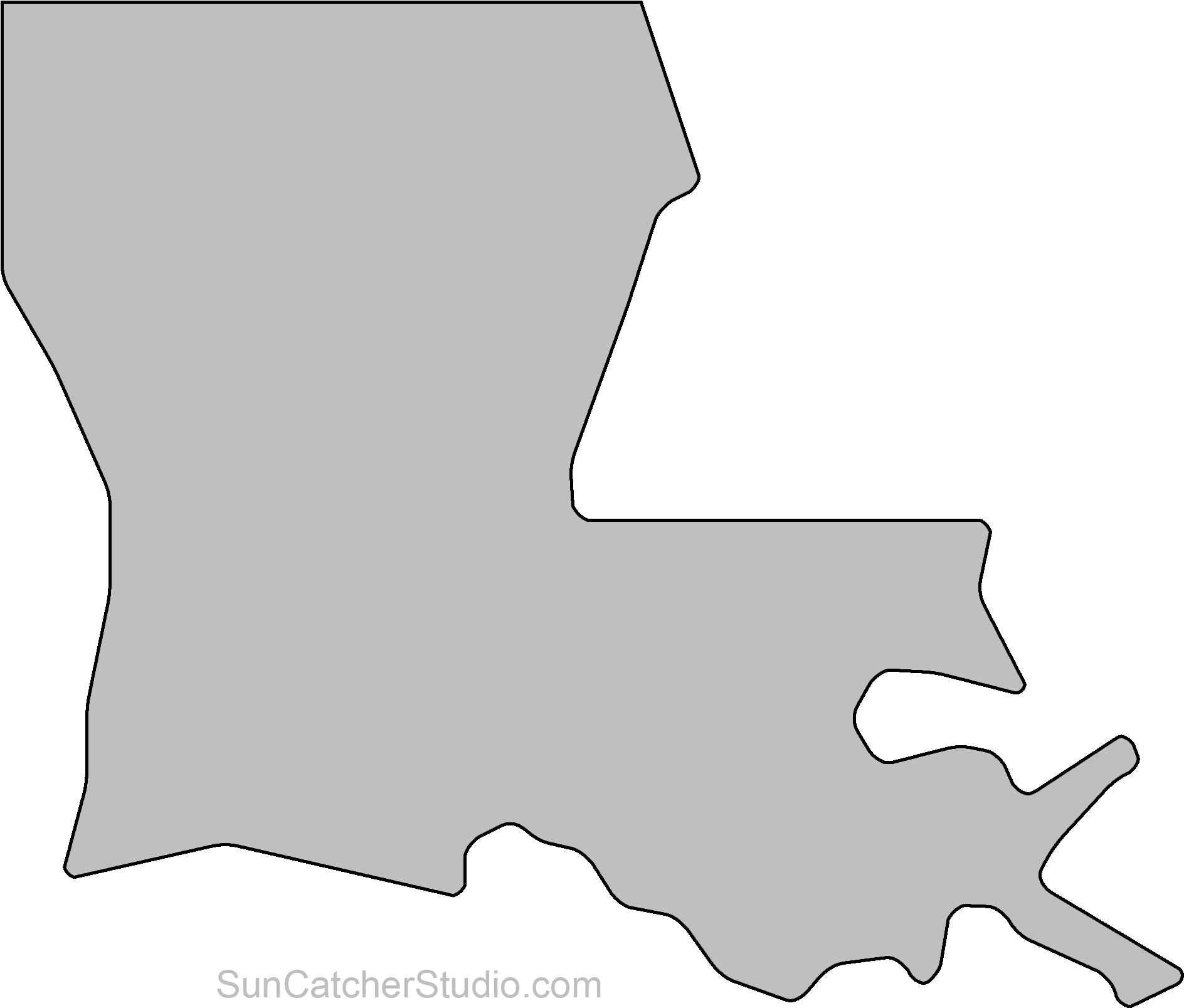 Visit - Louisiana State Outline Wood (1930x1930), Png Download