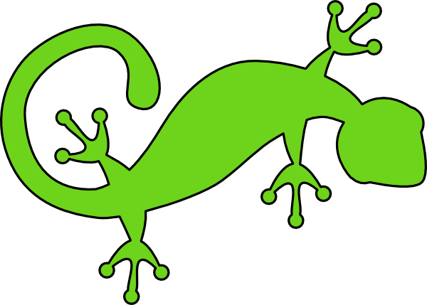 Salamander Clipart Cicak - Lizard Clipart (600x429), Png Download