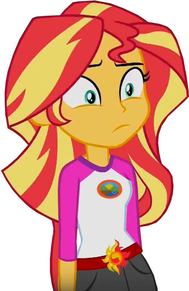 Sunset Shimmer - Mitle Poni Eguestria Gids Sonsed Con Un Arco (718x945), Png Download