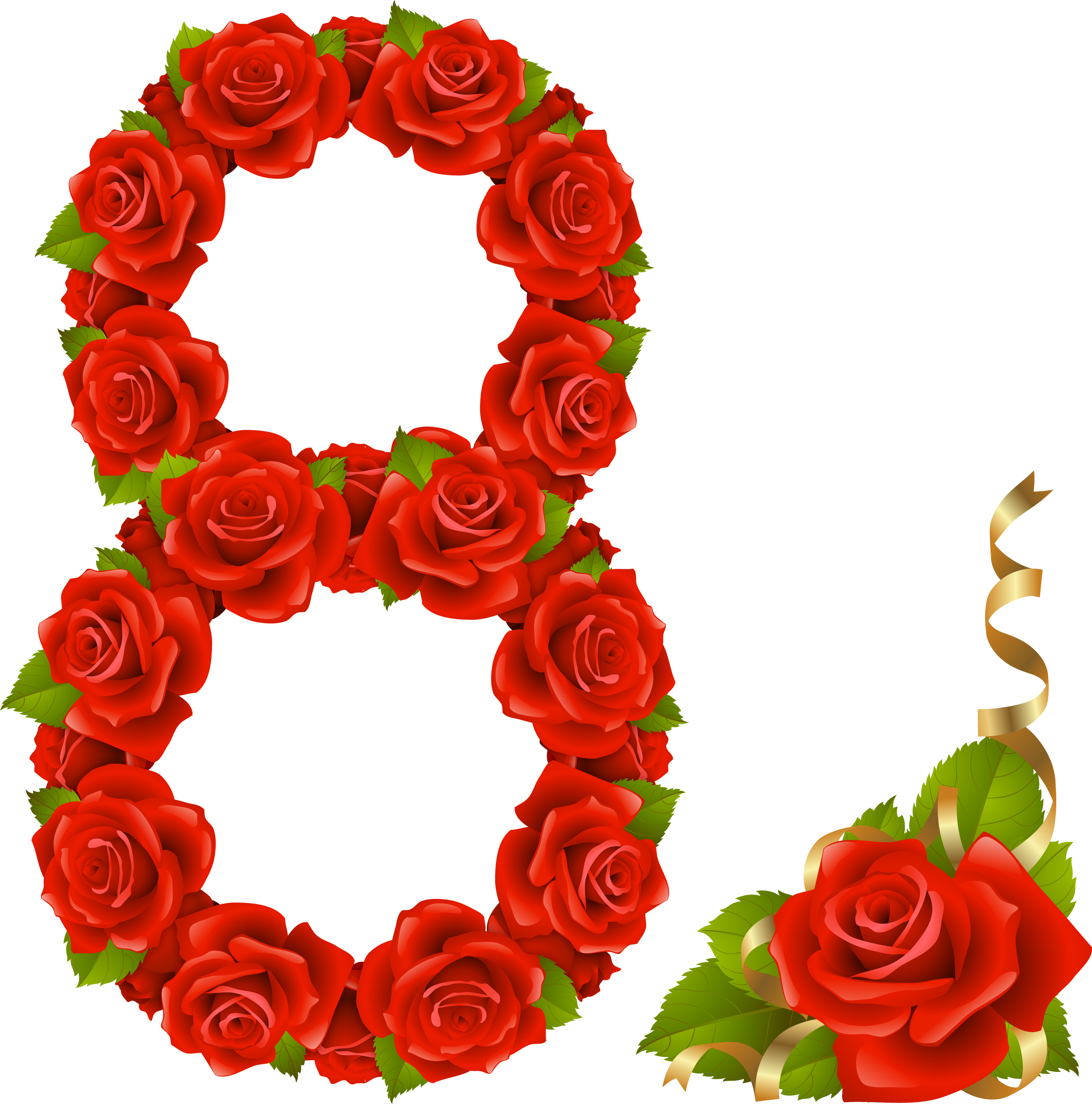 Цветы 8 Png (3200x3500), Png Download