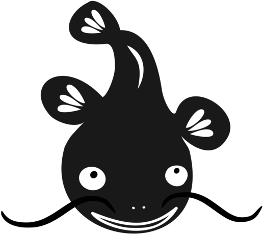 Download Blue Catfish Cartoon Drawing Silhouette Catfish Cartoon Full Size Png Image Pngkit